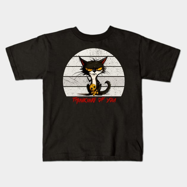 Voodoo Cat Kids T-Shirt by Miriam Designs